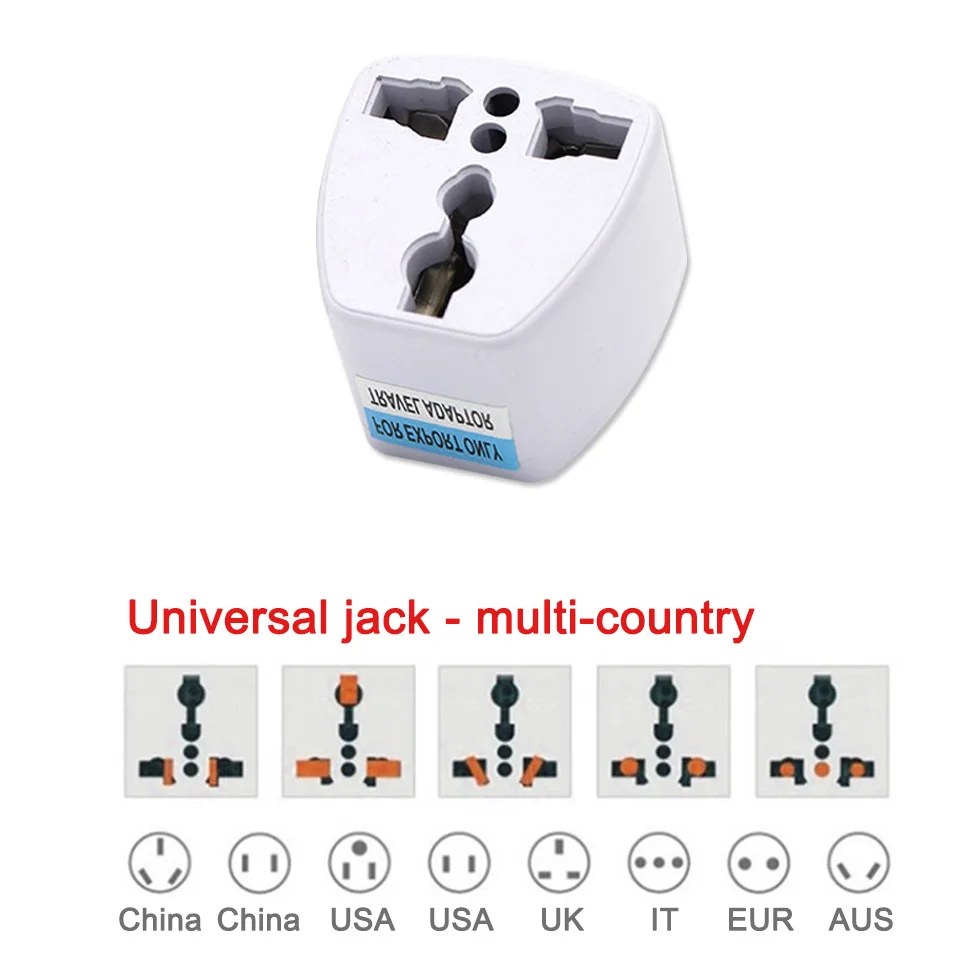 Multifunctional EU UK AU to USA Plugs adapter Power Converter Plugs 2 Pin Socket EU to America Travel Charger Adapter Converter (5)