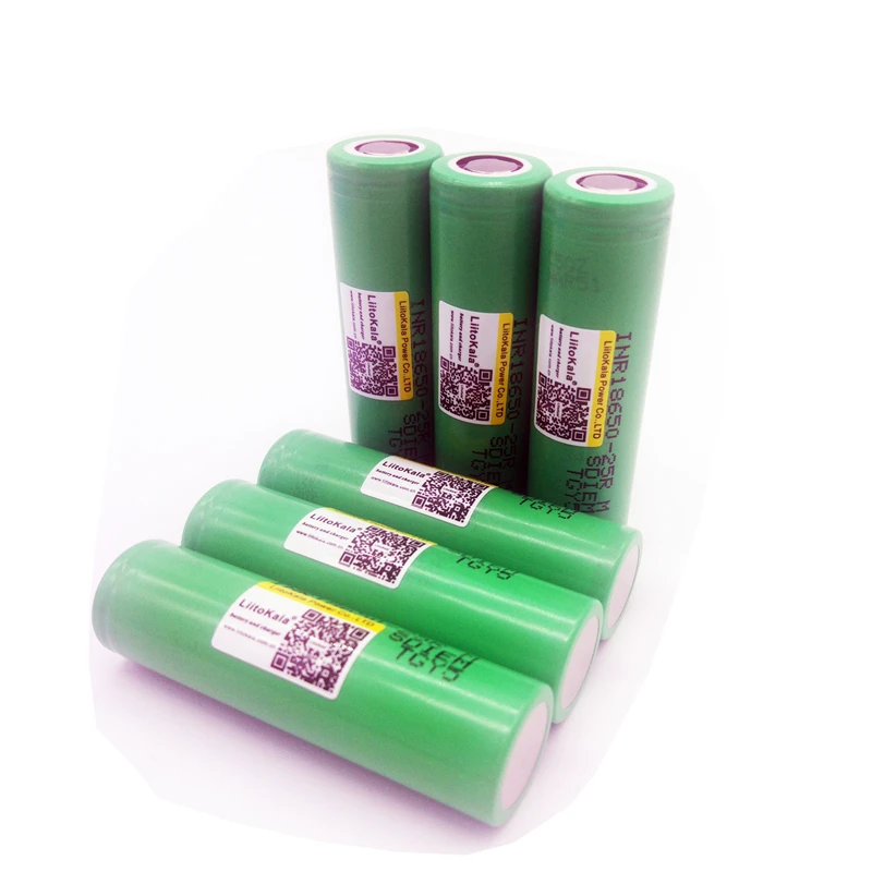 100pcs LiitoKala Original 18650 25R M INR1865025R 20A discharge lithium batteries, 2500mAh Power Battery