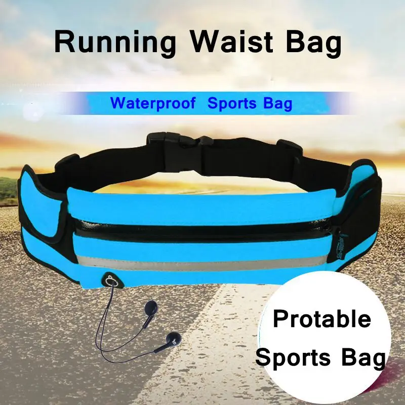 Running Waist Bag Sport Packs For Music With Headset Hole-Fits Smartphones Sportsz Bags (9)
