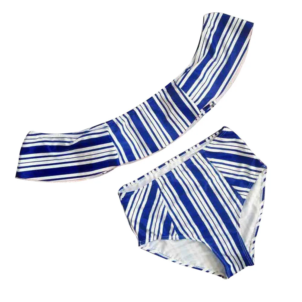 

Ladies Swimsuits Off Shoulder Bikini Floral Printed Briefs Swimwear for Summer ASD88