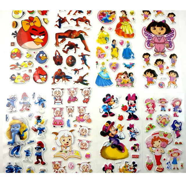 cartoon bubble stickers child sticker three dimensional cartoon