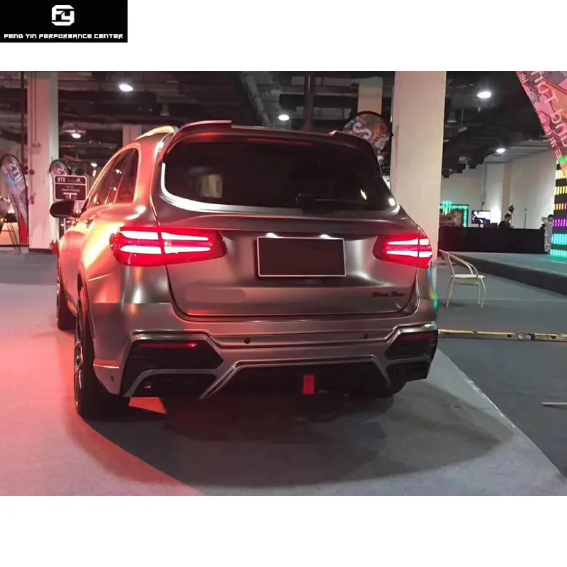 X253 GLC300 WD стильный комплект кузова автомобиля PP Неокрашенный передний бампер задний бампер гоночные грили для Mercedes Benz X253 GLC260 автомобильный Стайлинг