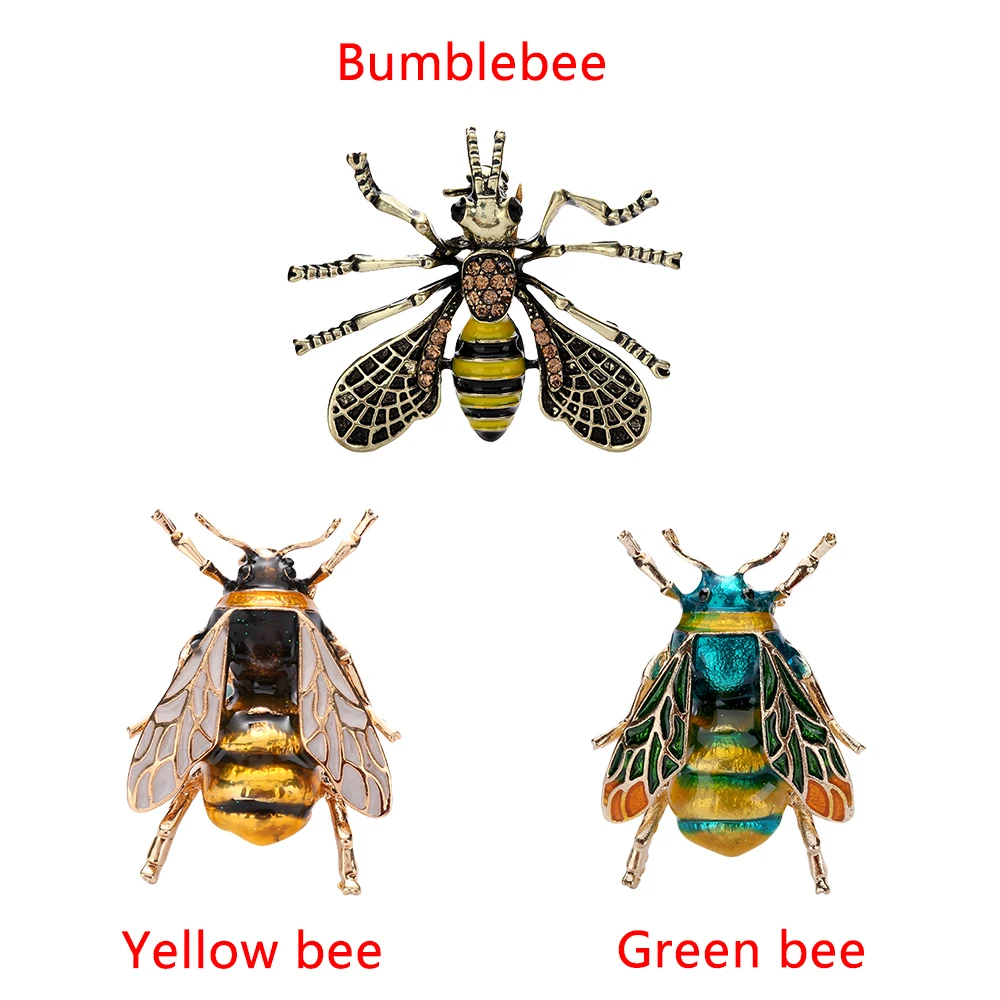 1 шт унисекс насекомое металлическая брошь стиль винтаж пчела броши для женщин и мужчин ювелирные изделия маленькие Bumblebee значки модные ювелирные изделия