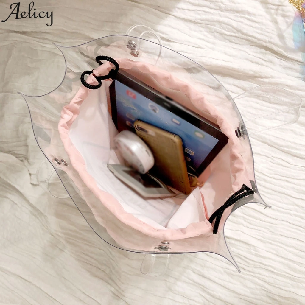 Aelicy прозрачная сумка на одно плечо с надписью Диагональная Сумка через для