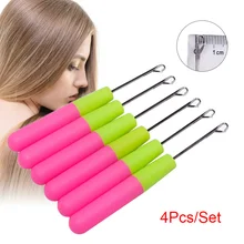 4 шт./компл. 15 см инструменты для наращивания волос пластиковая ручка парик крючок для вязания крючок MH88