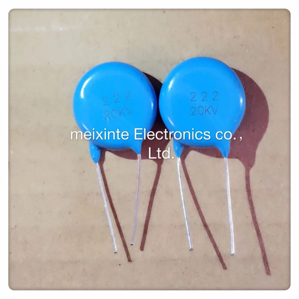 

5-50pcs/lots 222K 20KV 20KV222 2200PF 2.2nF 0.0022UF High frequency ignition capacitor of inverter welding machine