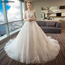 Robe De Mariage Роскошный Кристалл свадебное платье 2018 плюс Размеры Винтаж кружева свадебное платье изготовление размеров под заказ Casamento Vestido De