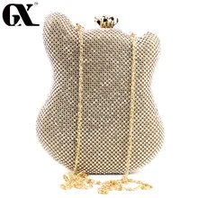 GX 2017 Diamanten Besetzte Abendtasche Kupplung frauen Bankett Tasche Strass Tag Handtasche Braut Kleid Luxus Handtaschen Frauen taschen