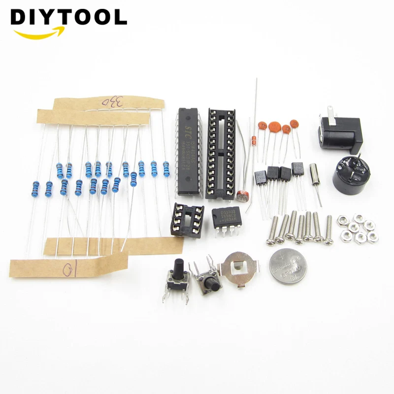 AT89C2051 цифровые 4 бита электронные часы набор для производства DIY Kit