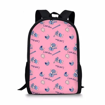 

THIKIN Cartoon Baseball Pattern Kids Backpack Baseball Player School Bags for Teenagers Travel Children Shoulder Bag Polyester