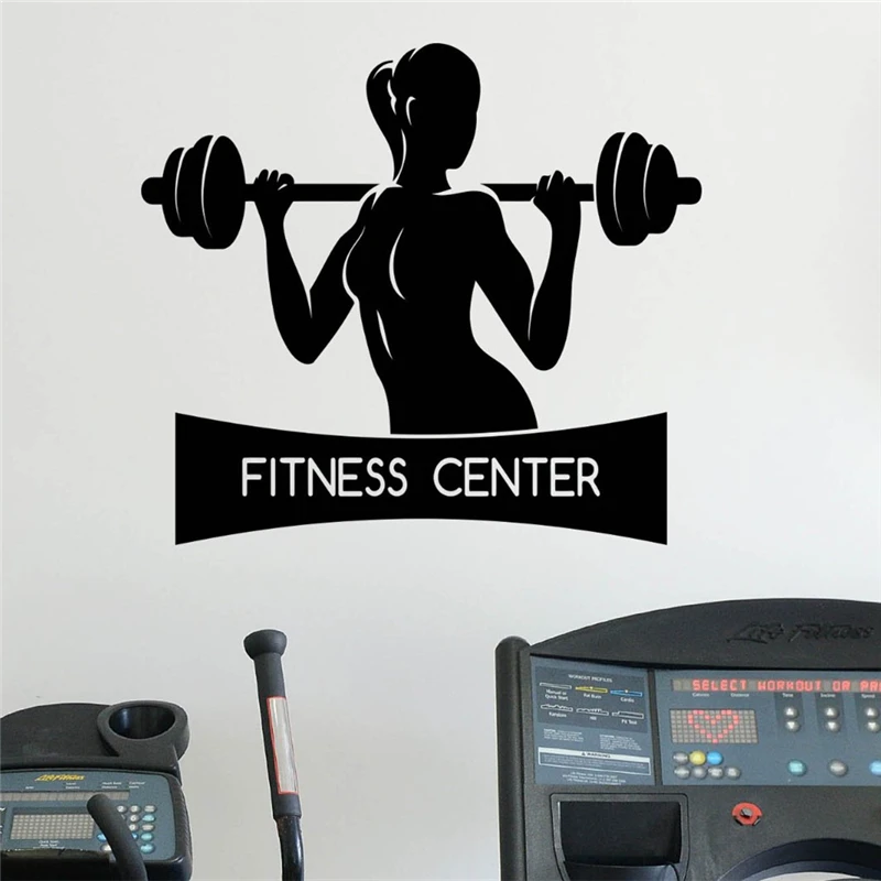 Etiqueta Engomada De La Pared De La Aptitud Femenina Estilo De