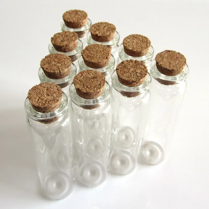 

10 Pcs 22x80mm 20ml Wish Bottles Tiny Small Empty Clear Cork Glass Bottles Vials For Wedding Holiday Decoration Christmas Gifts