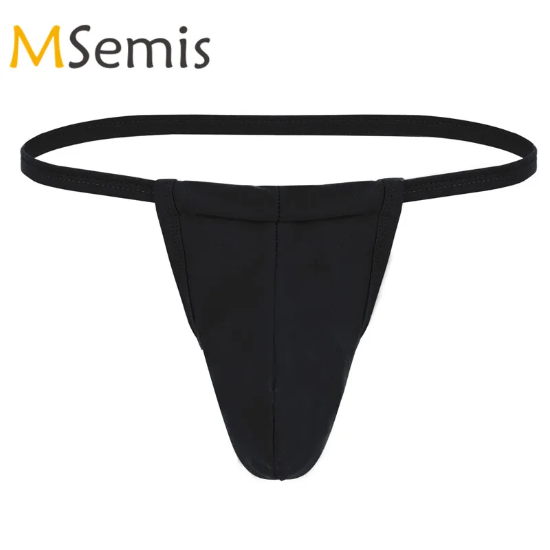 

Swimwear Men G-String Bikini Thong Briefs Gay Underwear Bulge Pouch Swimsuit Open Butt Underwear Low Rise Underpant Male panties