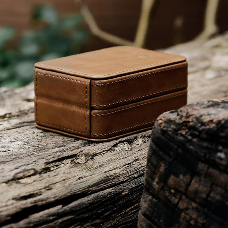 Music player leather case SHANLING C2 Handmade PU Leather Storage Box For Earphones Portable Pressure Box For M0 mini player