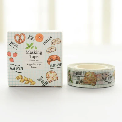

New 1.5cm 10m 1 pcs morning bread Washi tape Adhesive Masking Diy Scrapbooking Diary Planner Book Decorate home decor