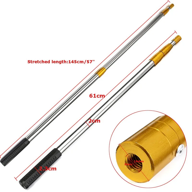 

Gold Ring M8 Prong Harpoon Spear Gig Rod Fish Salmon Barbed Stainless Non-Slip Handle Anti-Off Durable Fish Rod