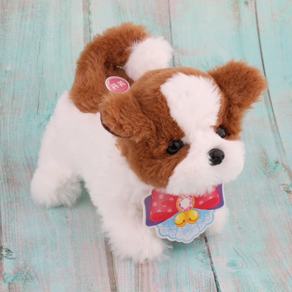 Прогулки и лай Интерактивный щенок собака игрушка для домашних животных Электронный плюшевый животное образовательный подарок для детей ясельного возраста-сенбернар
