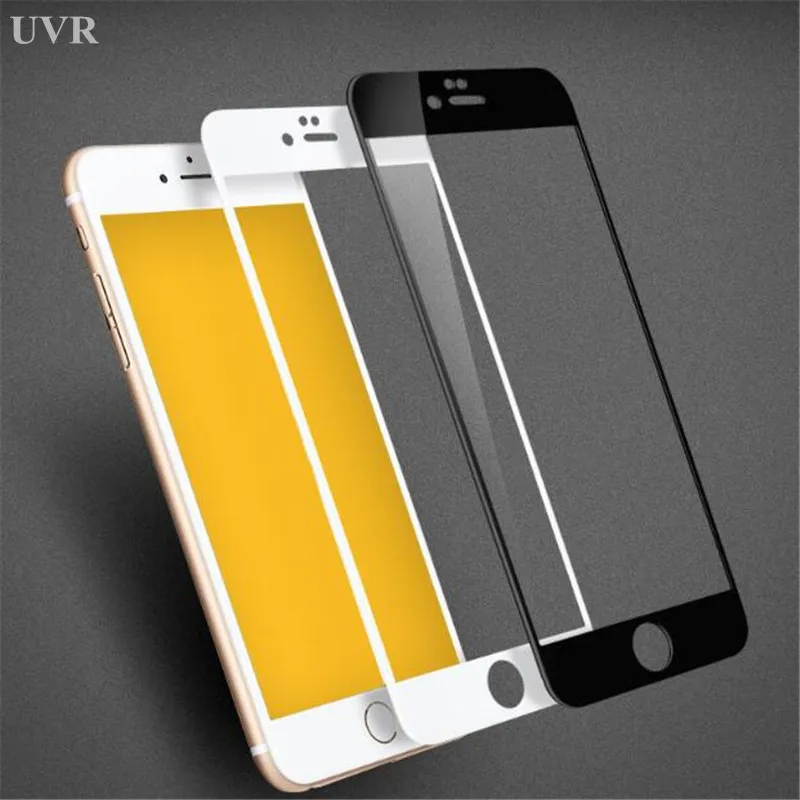 UVR 3D защитная пленка из закаленного стекла для Iphone 7 6 6S Plus углеродного волокна