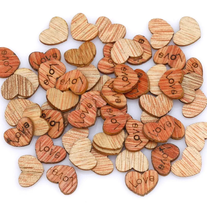 Buy 200pcs/lot 12x10mm Wooden Beads Heart Shape with