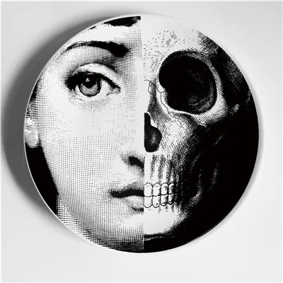 Fornasetti декоративные тарелки, настольные украшения, настенные подвесные тарелки, образец комнаты, фон для дома, отеля, украшения, аксессуары - Цвет: 20