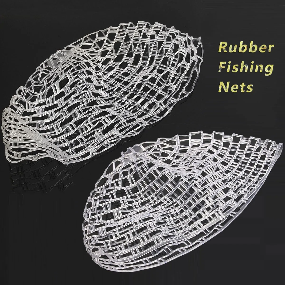 Fly Fishing Landing Net Fish Trout Net Clear Rubber Replacement Mesh