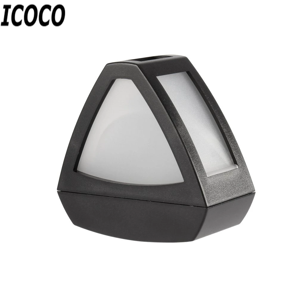 ICOCO 1pcs Solar Triangle Shaped Landscape Wall Light Waterproof Garden Yard Lamp Outdoor