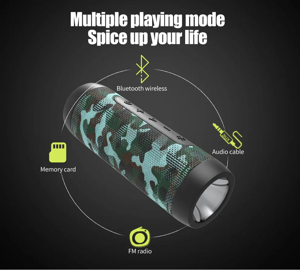 Фанатик S22 Портативный Динамик s Беспроводной Bluetooth fm радио напольные сабвуфера +