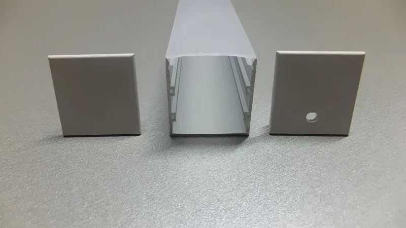 

10-PACK 1M/3.3ft U-Shape Aluminum Channel/Profile for flex/hard LED Strip Lights w/ Oyster White Cover, End Caps, Mounting Clips