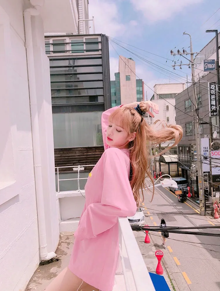 Kpop Blackpink LISA новые розовые Свободные толстовки женские корейские kawaii пуловеры с круглым вырезом уличная толстовка женская одежда