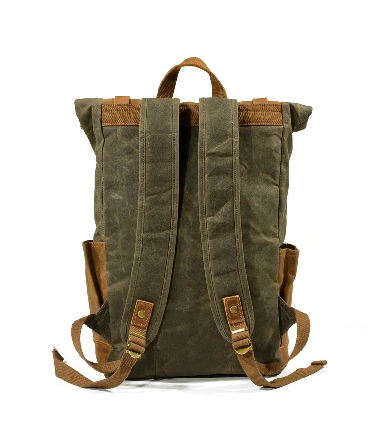 Muchuan масло воск ткань Рюкзак Новая сумка для отдыха в европейском стиле большой объем водонепроницаемый холст сумка