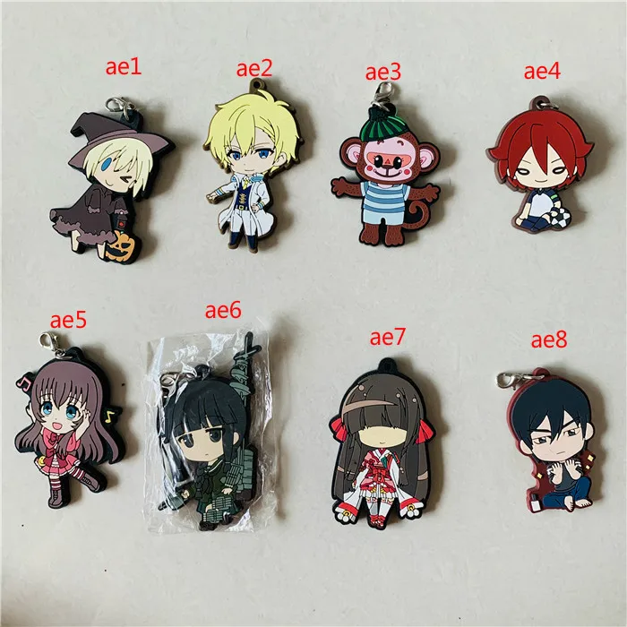 

[ae] Clearance Sale Action Figure Rubber Keychains Japan Anime Model Rubber Pendant Toys for Children Christmas Gifts 3-5cm