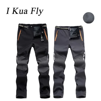 

New Spring Hiking Pants Outdoor Sport Waterproof Men Plus Size Warm Nylon Trousers Windproof Thermal for Camping Ski Climbing 4
