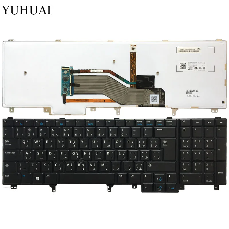 Бельгийская/арабская клавиатура для ноутбука DELL E6520 Teclado E6530 E6540 E5520 E5520M E5530 черная с подсветкой указка клавиатура