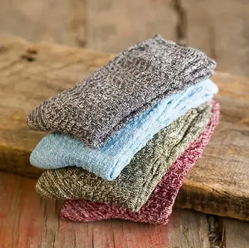 

ankle socks Thicken warm bold lines elastic short for Spring autumn winter