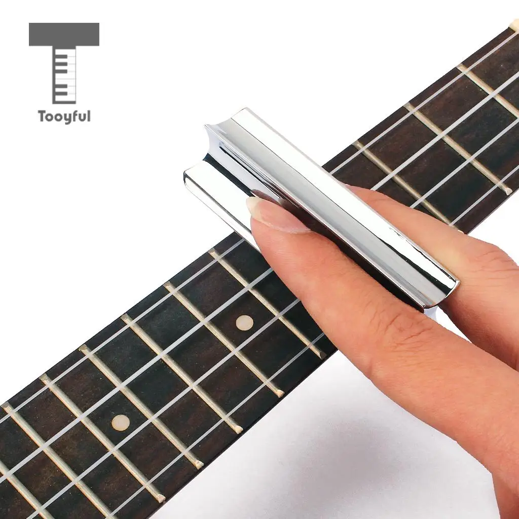 Tooyful 1Pc Professional Steel Guitar Slide Bar Electric Chrome Plated