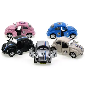 

1:43 cute pattern alloy beetle car simulation beetle car model cake decoration ornaments children toys for boy girl gift