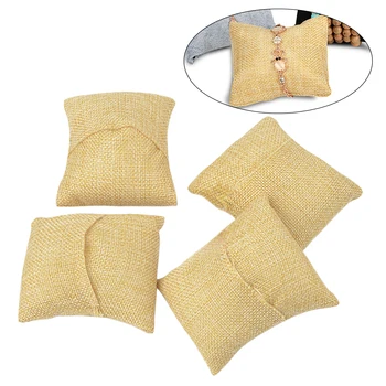 

6 Pcs Chain Pillow Jewelry Display Pillow Velvet Bracelet Bangle Chain Pillow Holder Watch Organizer