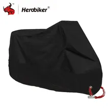 HEROBIKER Motorcycle Cover All Season Waterproof Dustproof UV Protective Outdoor Indoor Lock-holes Design Motorbike Rain Cover