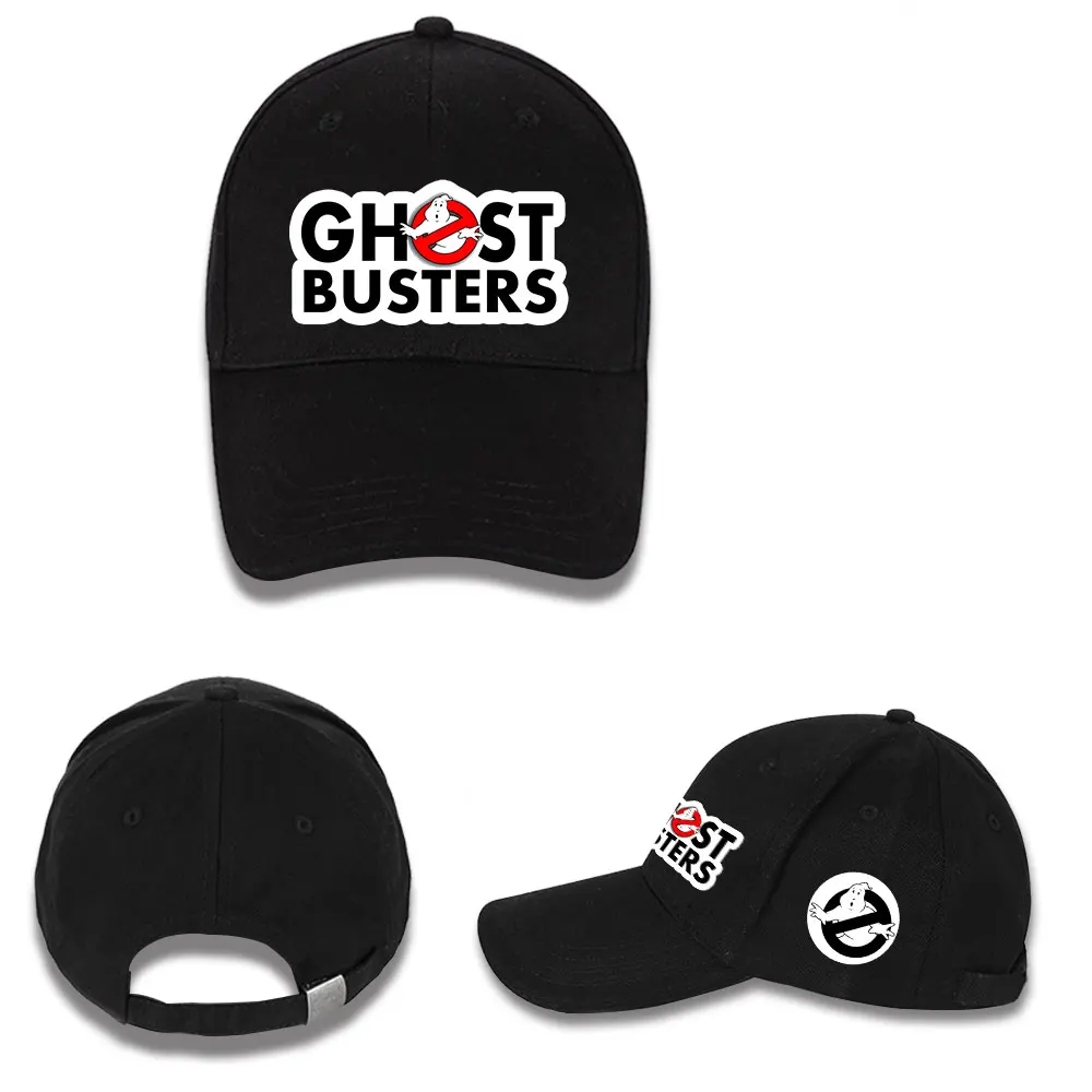 

Giancomics Ghostbusters Movie Baseball Cap Hot Cartoon Print Adjustable Snapback Hats Fashion Cosplay Trucker Cap for Men Women