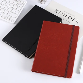 

Office Business Notebook Tool A5 Leather Elastic Band Notebook Retro Diary Book