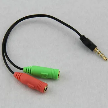 

Headphones jack 3.5 mm Stereo Audio Mic Y-Splitter 2 Female 1 Male Cable Adapter 200pcs