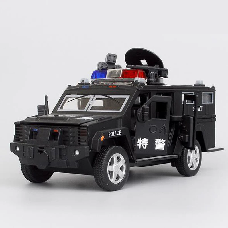 MetalAlloyPoliceToyCar132ArmoredToyCarWithSoundandLight