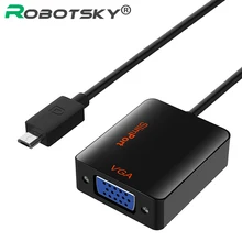 1080P Micro USB HDMI к VGA адаптер Мужской к Famale конвертер Кабель-адаптер Micro-USB мощность для samsung LG Xiaomi huawei
