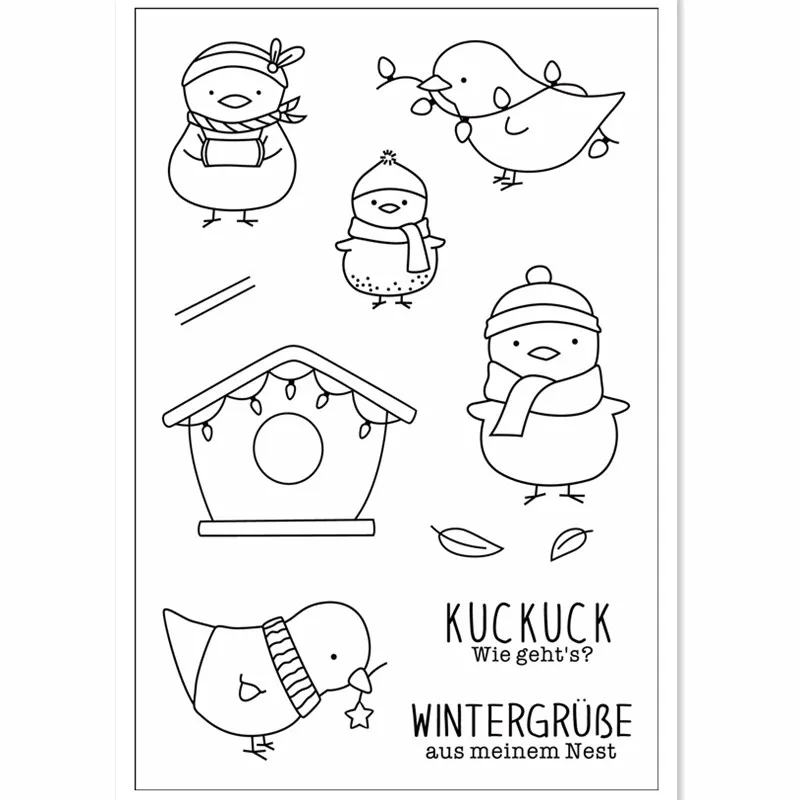 

German word Transparent Clear stamp and cutting dies DIY Silicone Seals Scrapbooking /Card Making/Photo Album Decoration