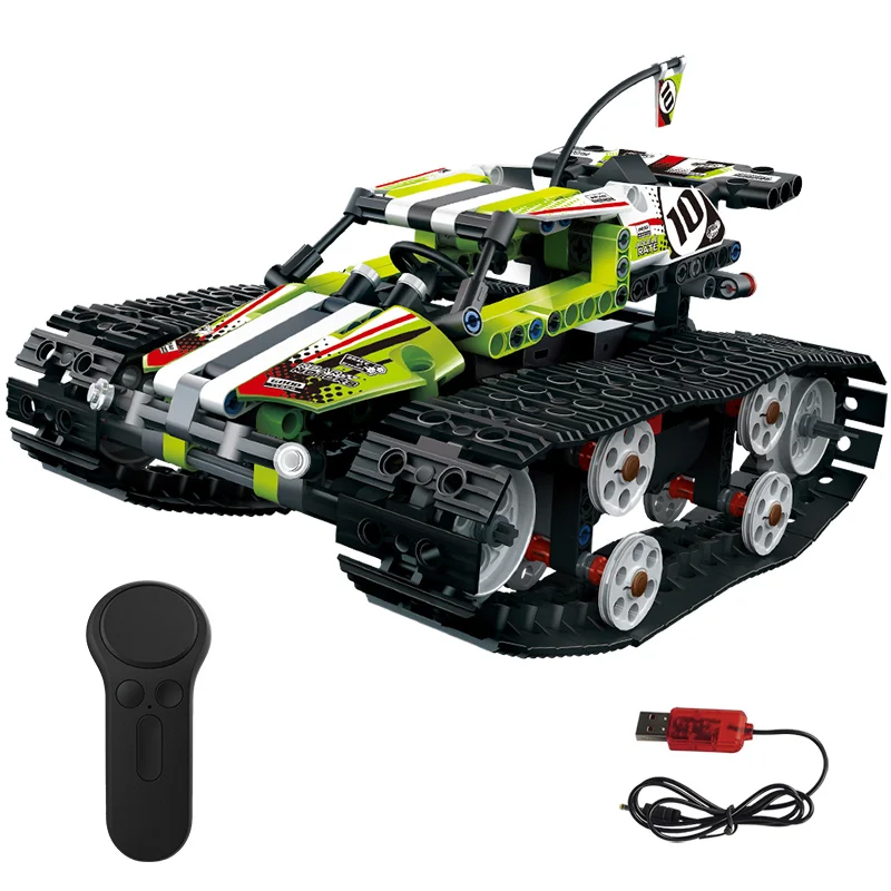 Technic RC Гусеничный гонщик Автомобильный Электрический двигатель с функцией питания совместимый Technic городской строительный блок кирпичи модель игрушки для мальчиков - Цвет: TB1423 BB13023