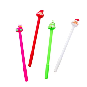 

30pcs/lot Kawaii Merry Christmas Santa Claus Christmas Tree Gel Pen 0.5mm Neutral pen School write Party Supplies random style