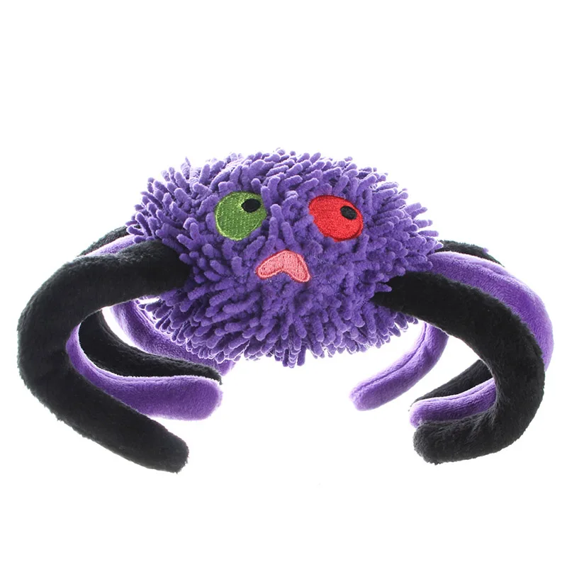 As shown Pet Spider Shaped вокальный плюшевый тренировочный писк игрушка для собаки молярное Зубное Очищение DC120 - Цвет: As shown
