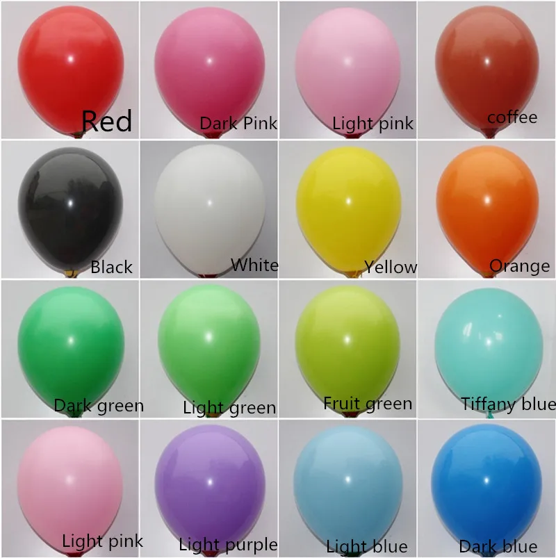 10 inch air balloon colors 10pcs/lots round balloons 2.2g standard