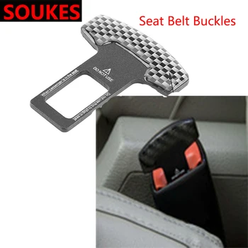 

1pcs Carbon Fiber Car Safety Seat Belt Buckle Clip For Skoda Octavia A5 A7 Kodiaq Superb 2 Rapid Fabia Porsche 911 Cayenne Macan