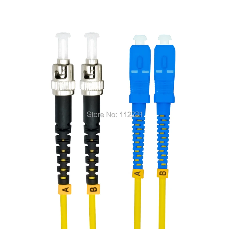 

100Meters SC to ST Singlemode Duplex Optical Fiber Patch Cord Cable,SC/PC-ST/PC,3.0mm,9/125 SC-ST 100M
